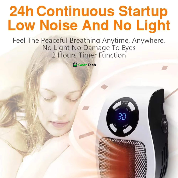 BowLift | Compact Electric Heater - USB and Plug-In Portable small electric heater