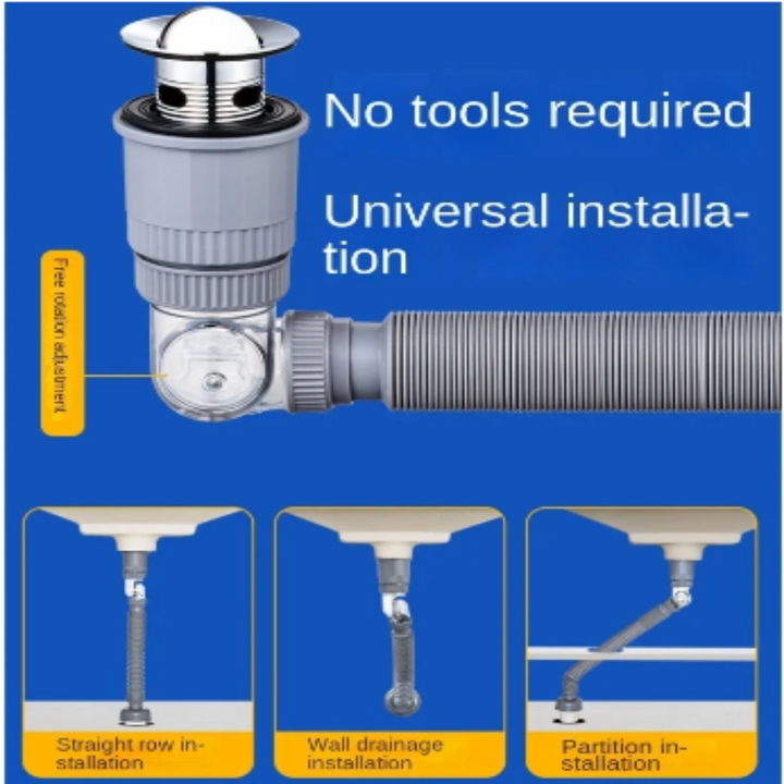 360 Drain Easy Universal Overflow Disposer Drain Kit | Bowlift