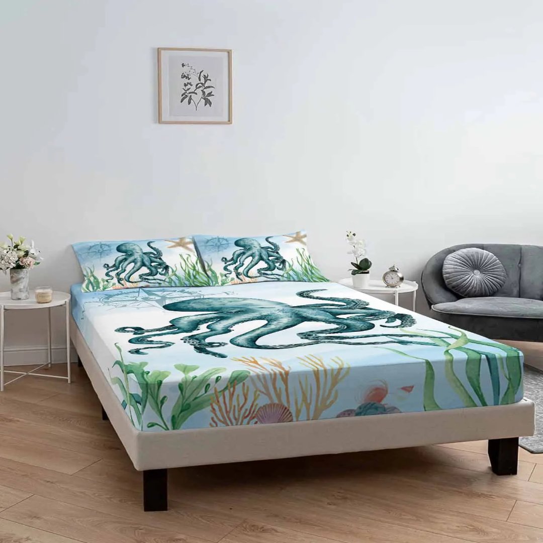 BowLift | 3pcs Octopus Eye Floral Comfortable Duvet Cover Bedding Set