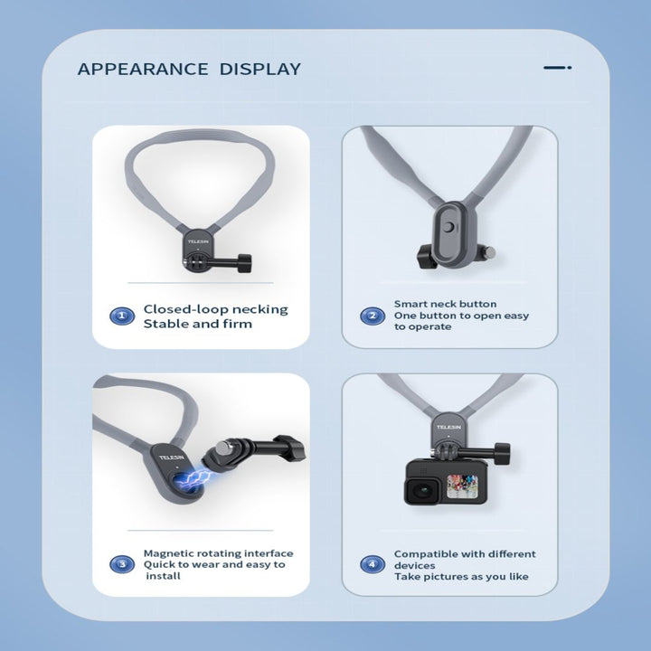 Magnetic Silicone Neck-Mounted Action Camera Accessories | Bowlift