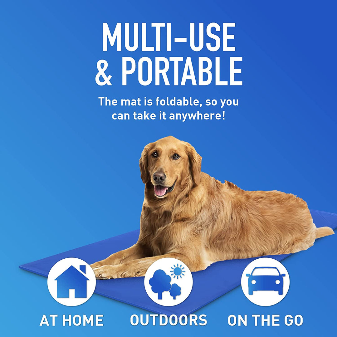 BowLift | FrescuraPet Cooling Mat for Dogs & Cats | Self-Cooling & Joint-Saving | Foldable & Portable | 5 Sizes | Blue