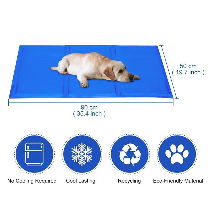 BowLift | FrescuraPet Cooling Mat for Dogs & Cats | Self-Cooling & Joint-Saving | Foldable & Portable | 5 Sizes | Blue
