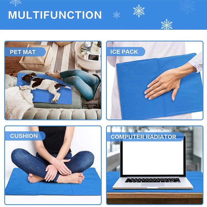 BowLift | FrescuraPet Cooling Mat for Dogs & Cats | Self-Cooling & Joint-Saving | Foldable & Portable | 5 Sizes | Blue