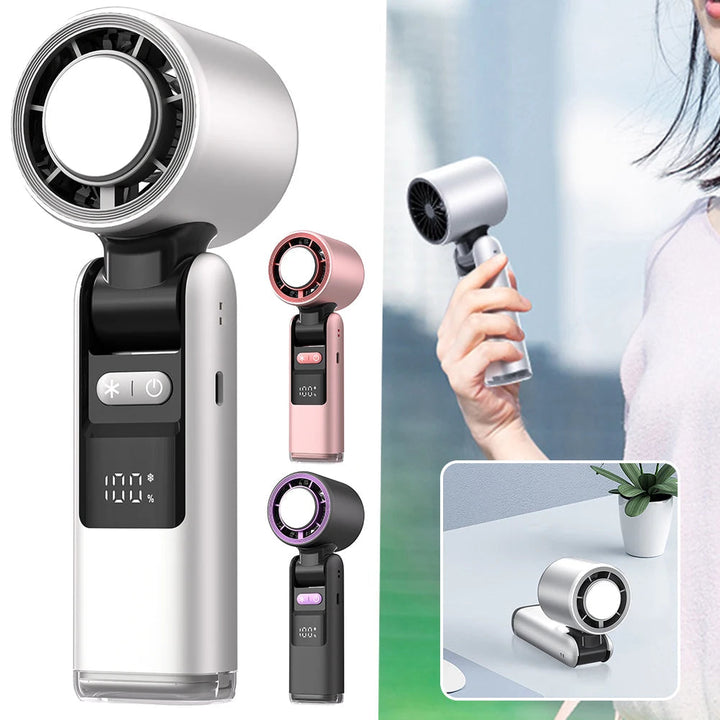 HandyFan Pro - Portable Foldable Fan with Digital Display and 4000mAh Battery | Bowlift