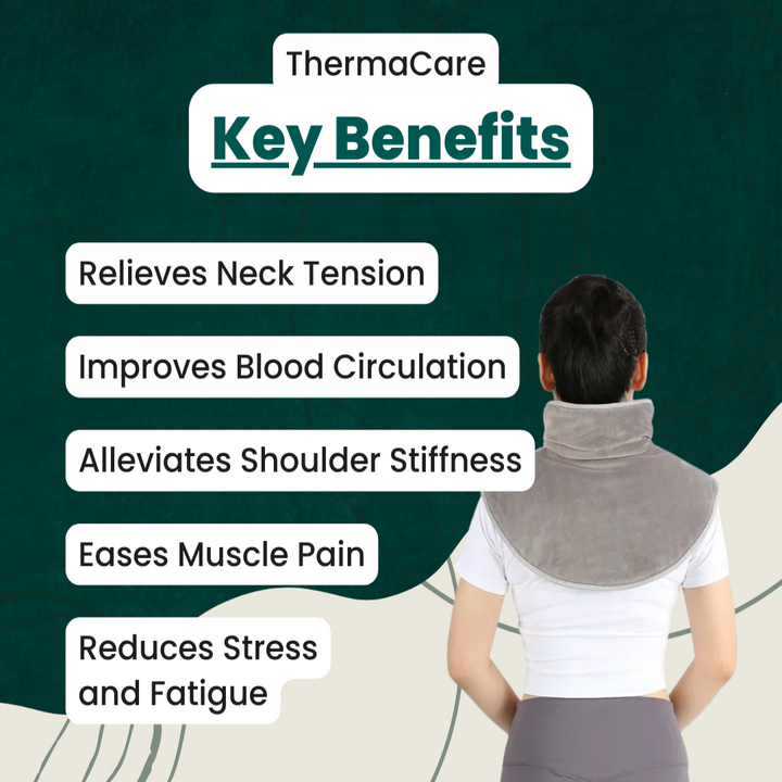BowLift | Neck Heating Pad & Massager | Neck and Shoulder Heat for Muscle Relaxation | Adjustable Settings for Stress Relief | Targeted Neck Pain and Relaxation