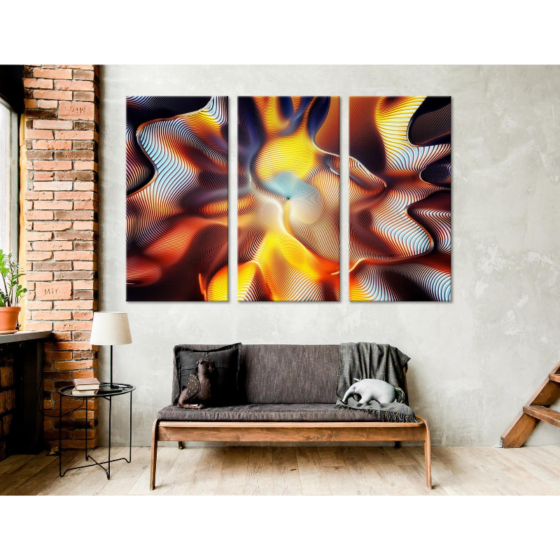 Vibrant Wave Abstract - Canvas Wall Art Painting | Bowlift