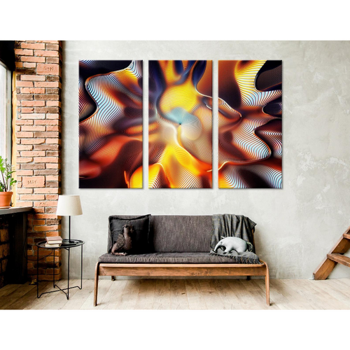 Vibrant Wave Abstract - Canvas Wall Art Painting | Bowlift