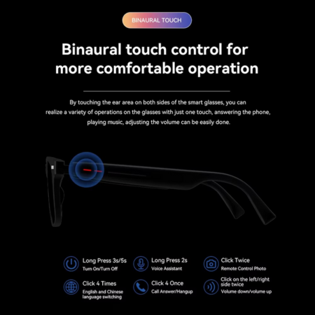 BowLift | Smart Audio Sunglasses with Touch Control, AI Voice Assistant, and UV Protection