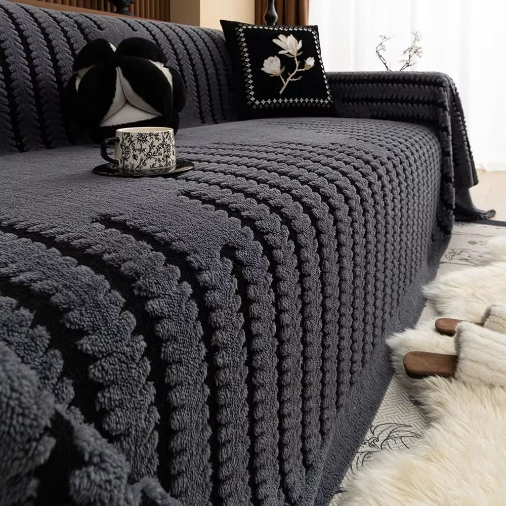 BowLift | Plush Sofa Cover with Non-Slip Back