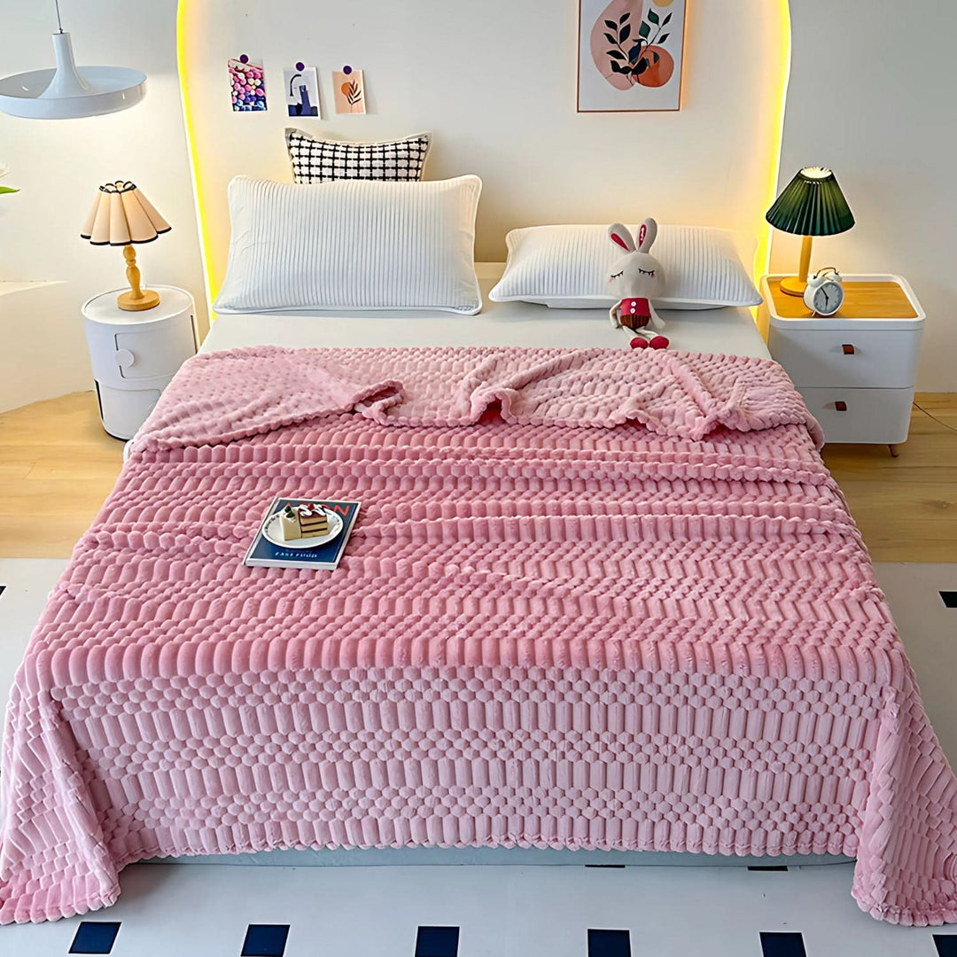 BowLift | Ultra Soft Microfiber Throw Blanket with Pebble Texture Design