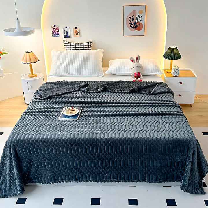 BowLift | Ultra Soft Microfiber Throw Blanket with Pebble Texture Design