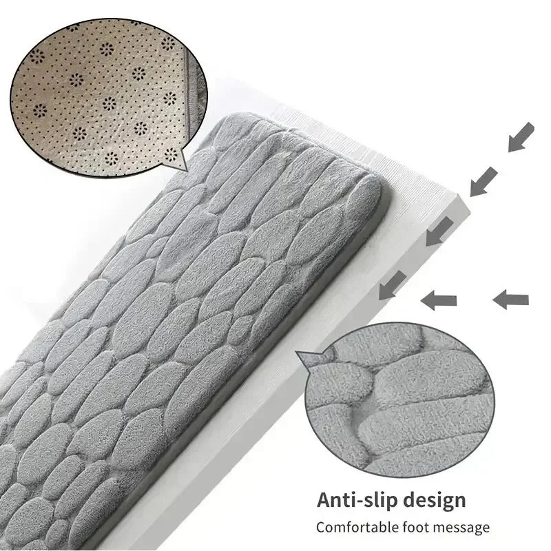 BowLift | CozyStone | Memory Foam Non-Slip Rug Mat 60x90 cm