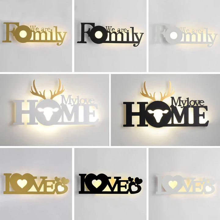 Modern LED Letter Lamp for Wall Mounting – Decorative Light for Living Room and Office | Bowlift