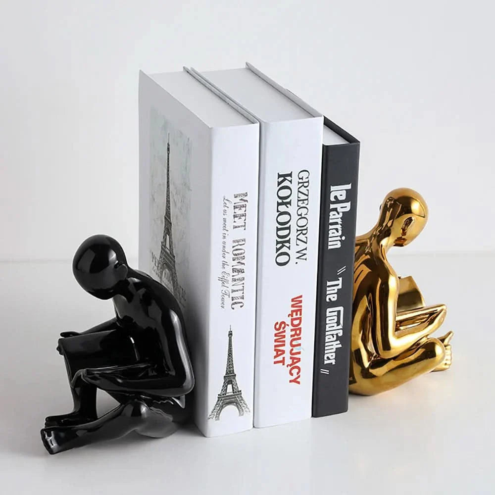 BowLift | Liam - Creative bookend with reading man sculpture