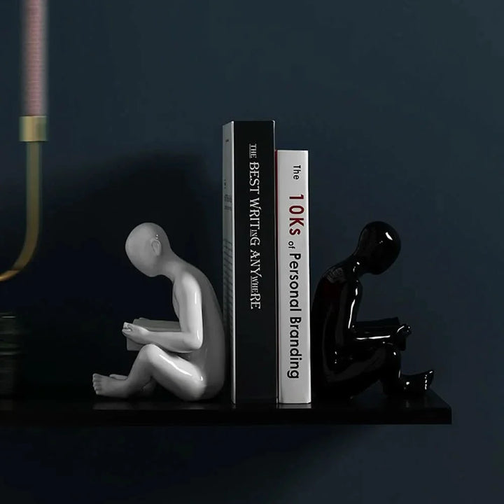 BowLift | Liam - Creative bookend with reading man sculpture