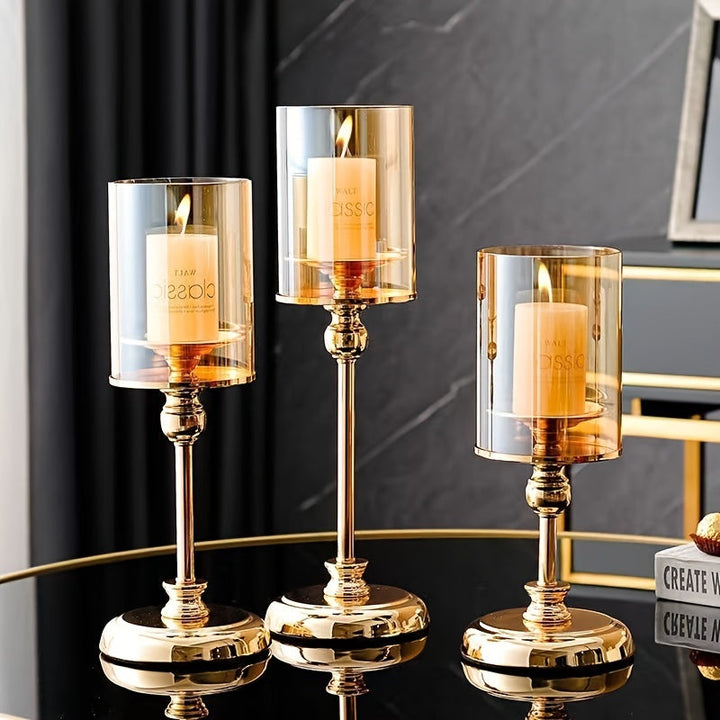 BowLift | NuptialGlow - Retro Luxe Candleholder Set for Weddings