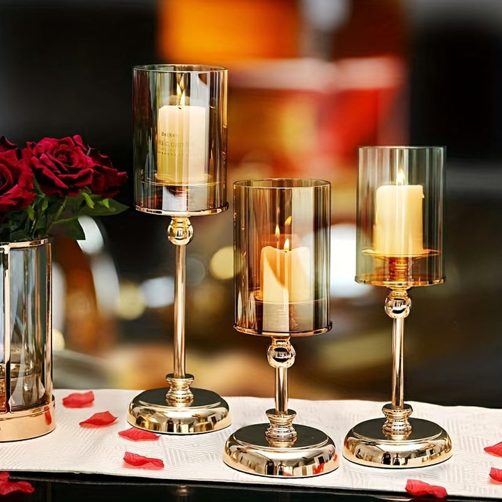 BowLift | NuptialGlow - Retro Luxe Candleholder Set for Weddings
