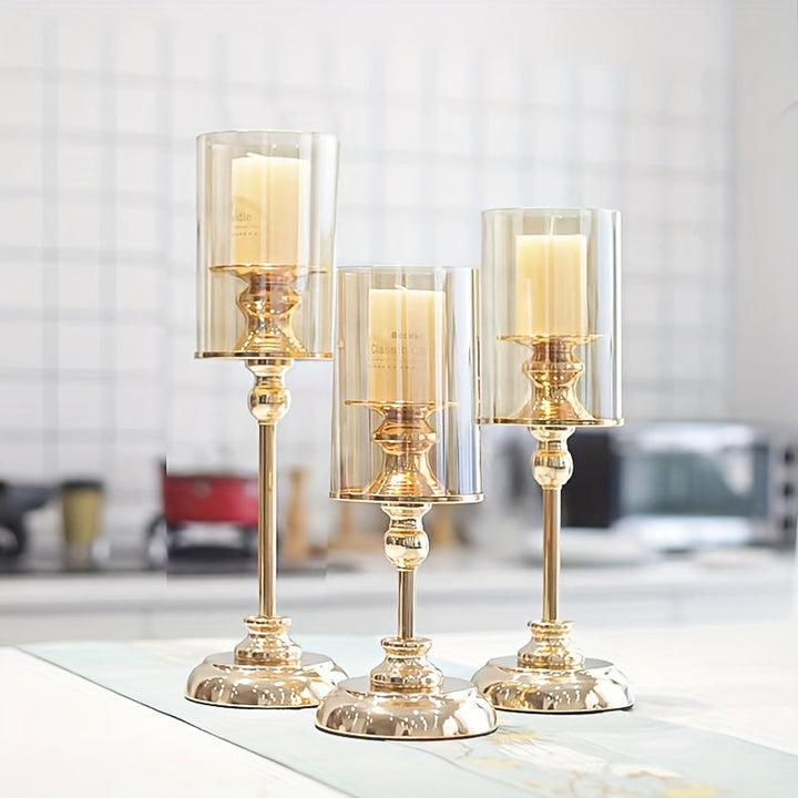 BowLift | NuptialGlow - Retro Luxe Candleholder Set for Weddings