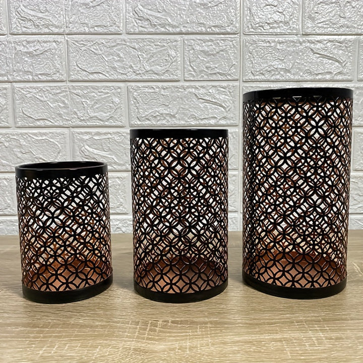 BowLift | StylishFlame - 3-Piece Iron Candle Holders