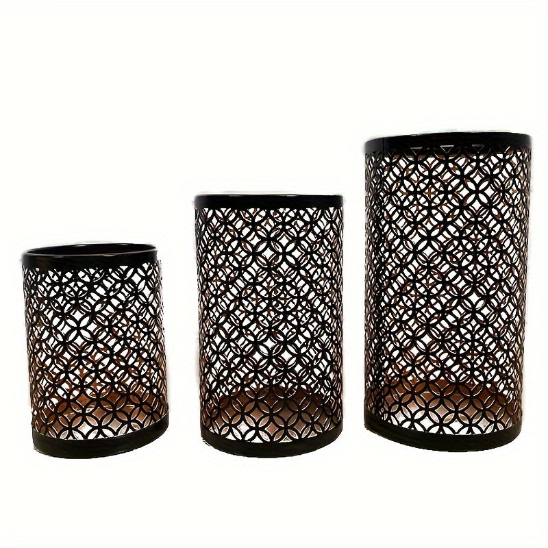 BowLift | StylishFlame - 3-Piece Iron Candle Holders