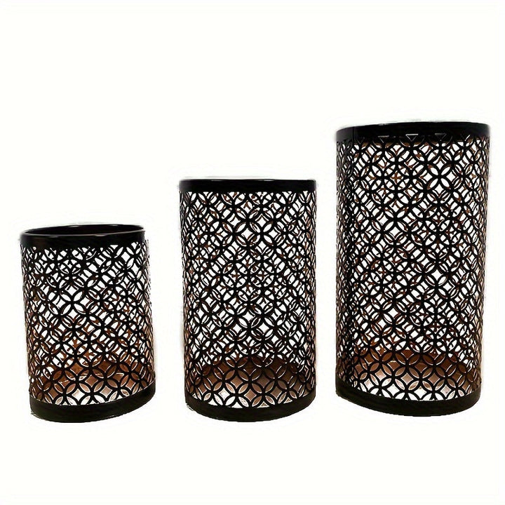 BowLift | StylishFlame - 3-Piece Iron Candle Holders