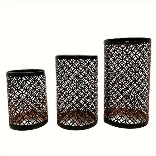 BowLift | StylishFlame - 3-Piece Iron Candle Holders