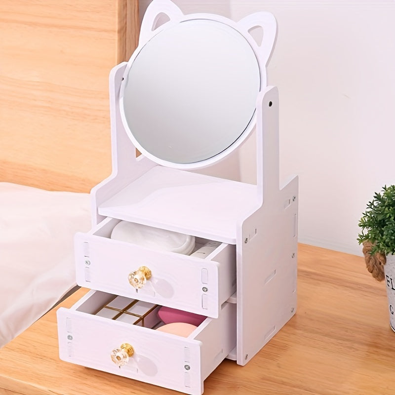 BowLift | MeowGlow - Cat Ear Makeup Mirror with Storage