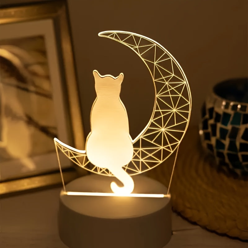 BowLift | LunaCat - 3D Night Lamp with Moon Design