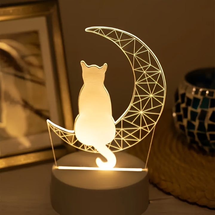 BowLift | LunaCat - 3D Night Lamp with Moon Design