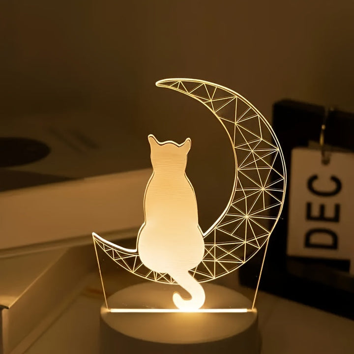 BowLift | LunaCat - 3D Night Lamp with Moon Design