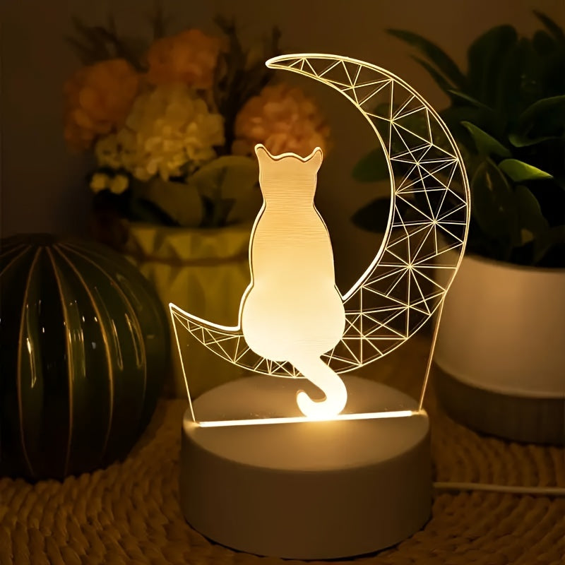 BowLift | LunaCat - 3D Night Lamp with Moon Design