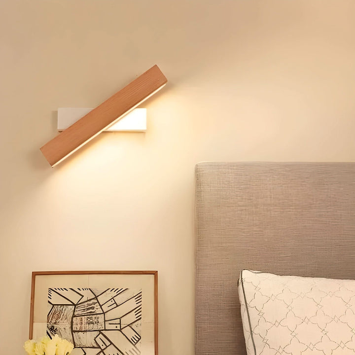 BowLift | Minimalist Wooden LED Wall Lamp with Adjustable Arm