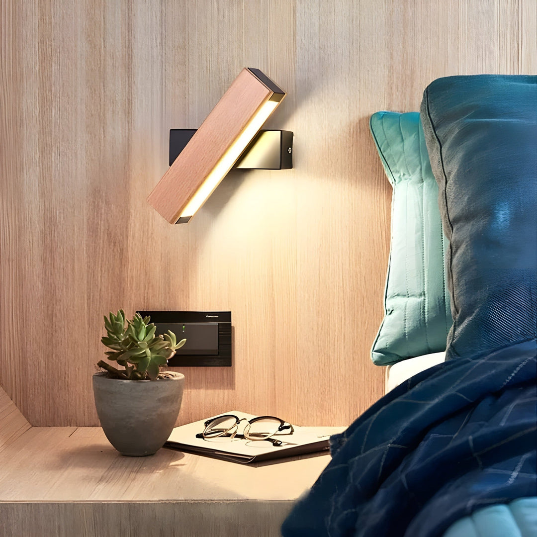 BowLift | Modern Wall Lamp with Wooden Accent