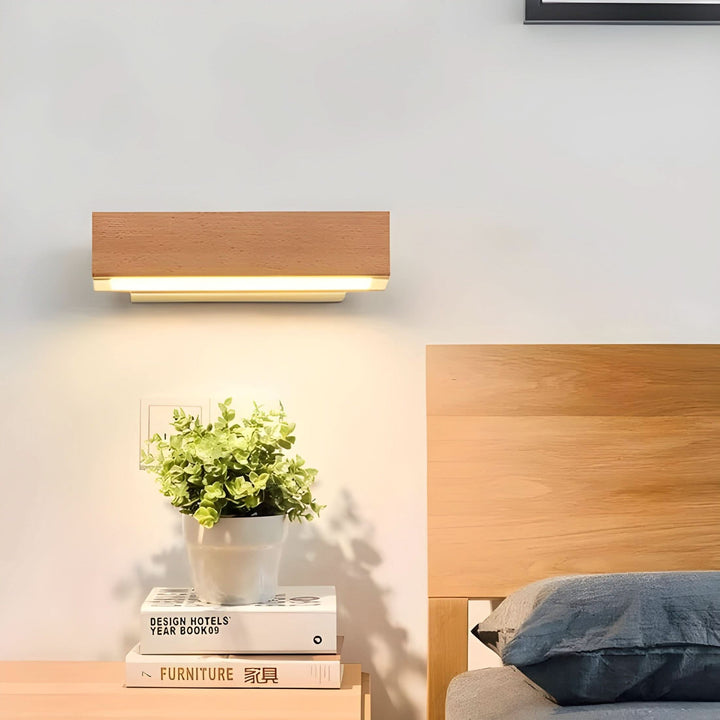 BowLift | Minimalist Wooden LED Wall Lamp with Adjustable Arm