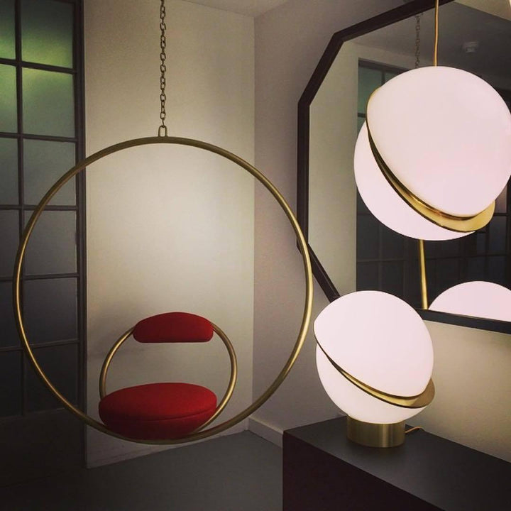 BowLift | CielCourbe Lamp - Luxury Moonlight Pendant Light made of Acrylic and Brass