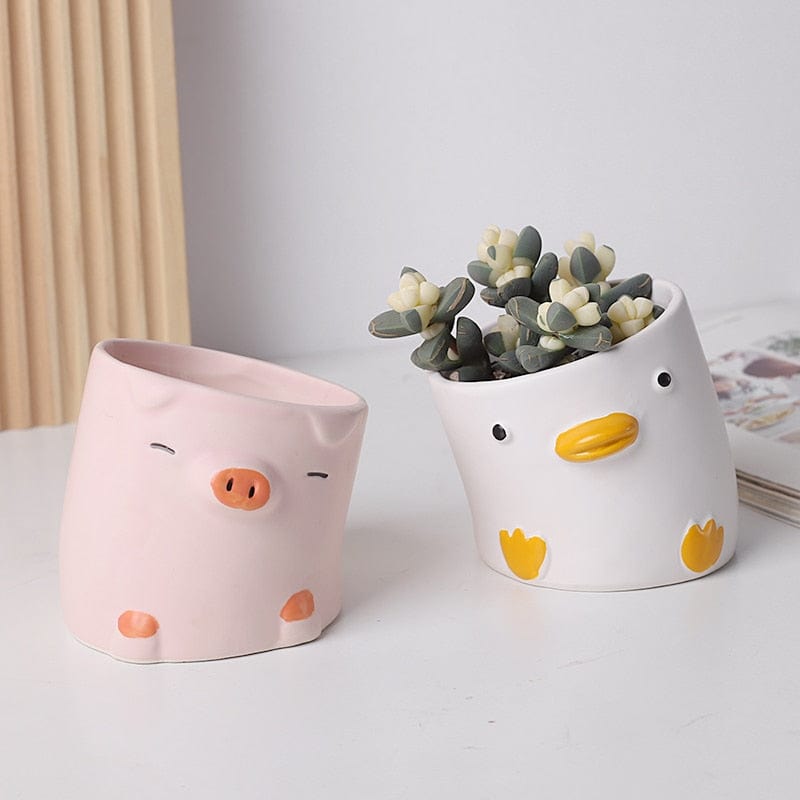 Cute Cartoon Animal Flower Pot Bowlift