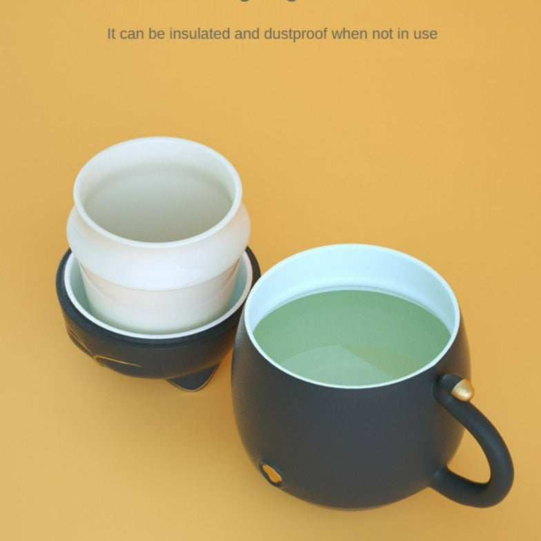 BowLift | Cute cat tea cup made of ceramic with strainer
