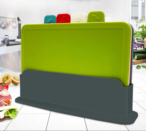 BowLift | 4-Piece Cutting Board Set with Holder - PrepTidy