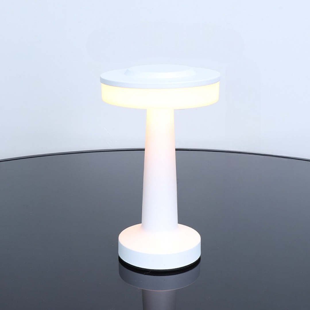BowLift | Black LED Table Lamp with Metal Finish – Modern Light for Living Rooms and Offices, Warm Light