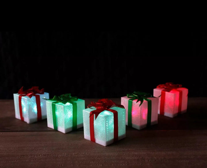 BowLift | 5x LED Mini Gift Box Decorations