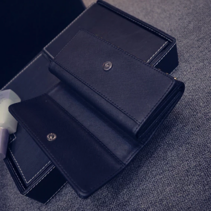 Women PU Leather Fashion Long Clutch Vintage | Bowlift