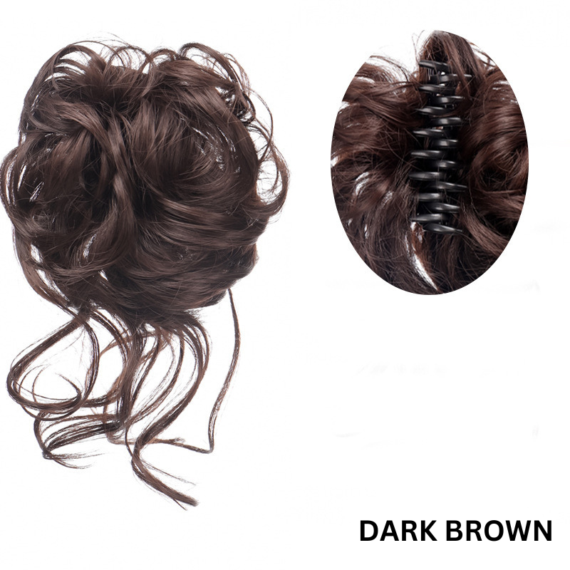 Messy Bun Hair Wavy Curly with Claw Clip Super Natural Look Bowlift