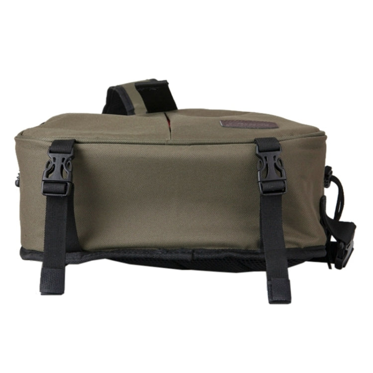 BowLift | CADEN Triangle Tscope Sling Shoulder Cross Digital Camera Bags Case Soft Bag with Rain Cover for Canon Nikon Sony K1, Size: 36*31*15cm (Army Green)