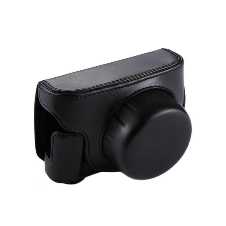 BowLift | Full Body Camera PU Leather Camera Bag with Strap for Panasonic Lumix GF7 / GF8 / GF9 (12-32mm / 14-42mm Lens)(Black)