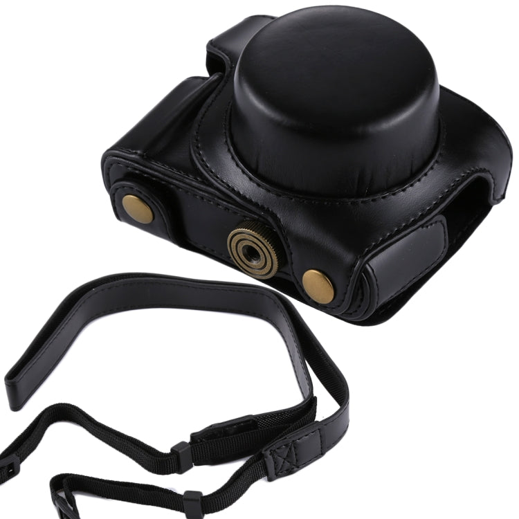 BowLift | Full Body Camera PU Leather Camera Bag with Strap for Panasonic Lumix GF7 / GF8 / GF9 (12-32mm / 14-42mm Lens)(Black)