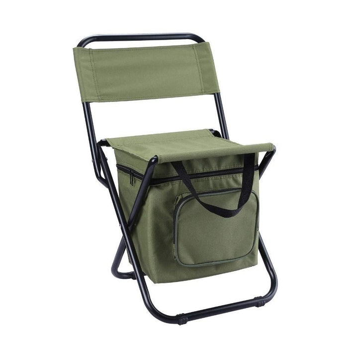 Contemporary Industrial Rectangular Oxford Fabric Steel Pipe Foldable Camping Chair Backrest Armless For Garden & Outdoor Patio | Bowlift