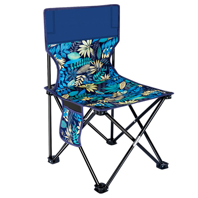 Contemporary Scandinavian Oxford Fabric Steel X-Shaped Folding Outdoor Chair With Backrest For Camping & Beach | Bowlift