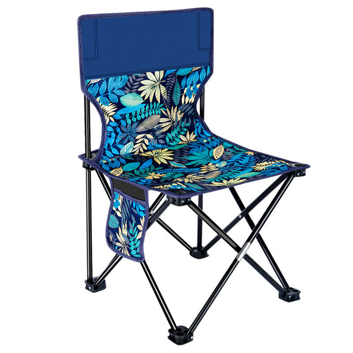 Contemporary Scandinavian Oxford Fabric Steel X-Shaped Folding Outdoor Chair With Backrest For Camping & Beach | Bowlift