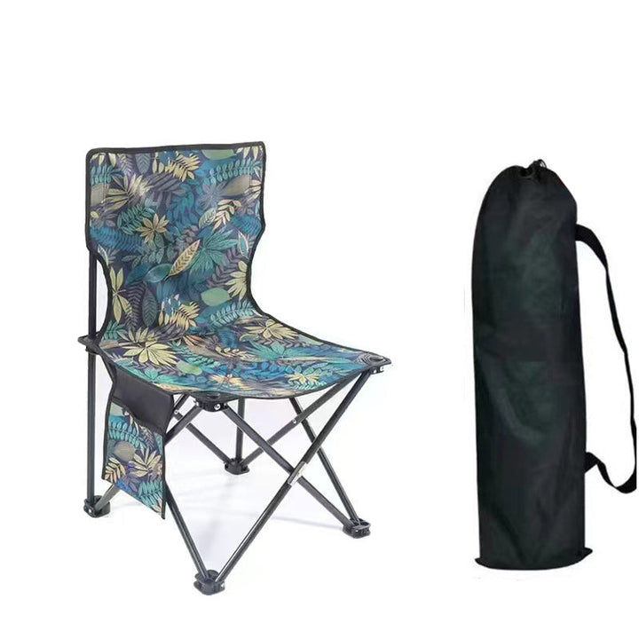 Contemporary Scandinavian Oxford Fabric Steel X-Shaped Folding Outdoor Chair With Backrest For Camping & Beach | Bowlift