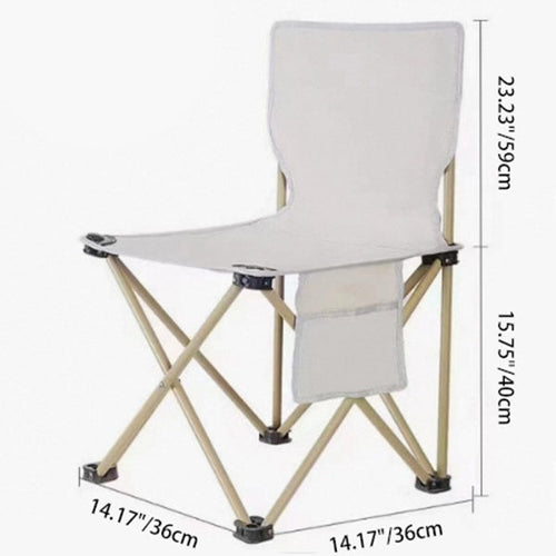 Contemporary Scandinavian Oxford Fabric Steel X-Shaped Folding Outdoor Chair With Backrest For Camping & Beach | Bowlift